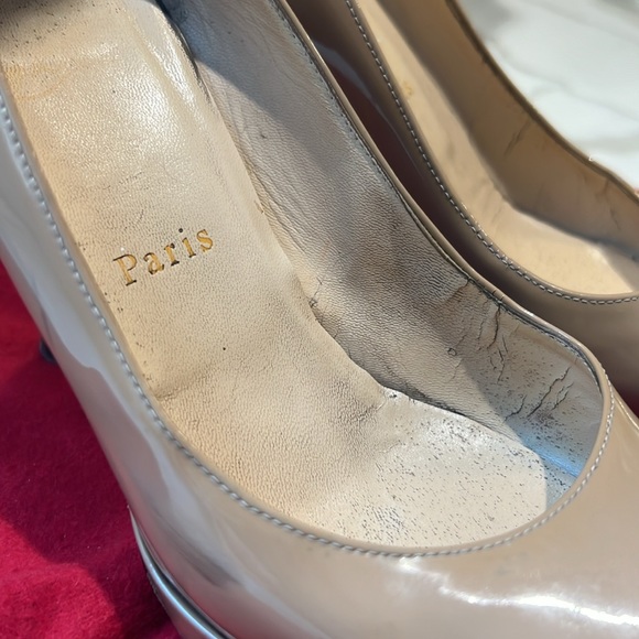 Christian Louboutins Nude Heels - Picture 7 of 10